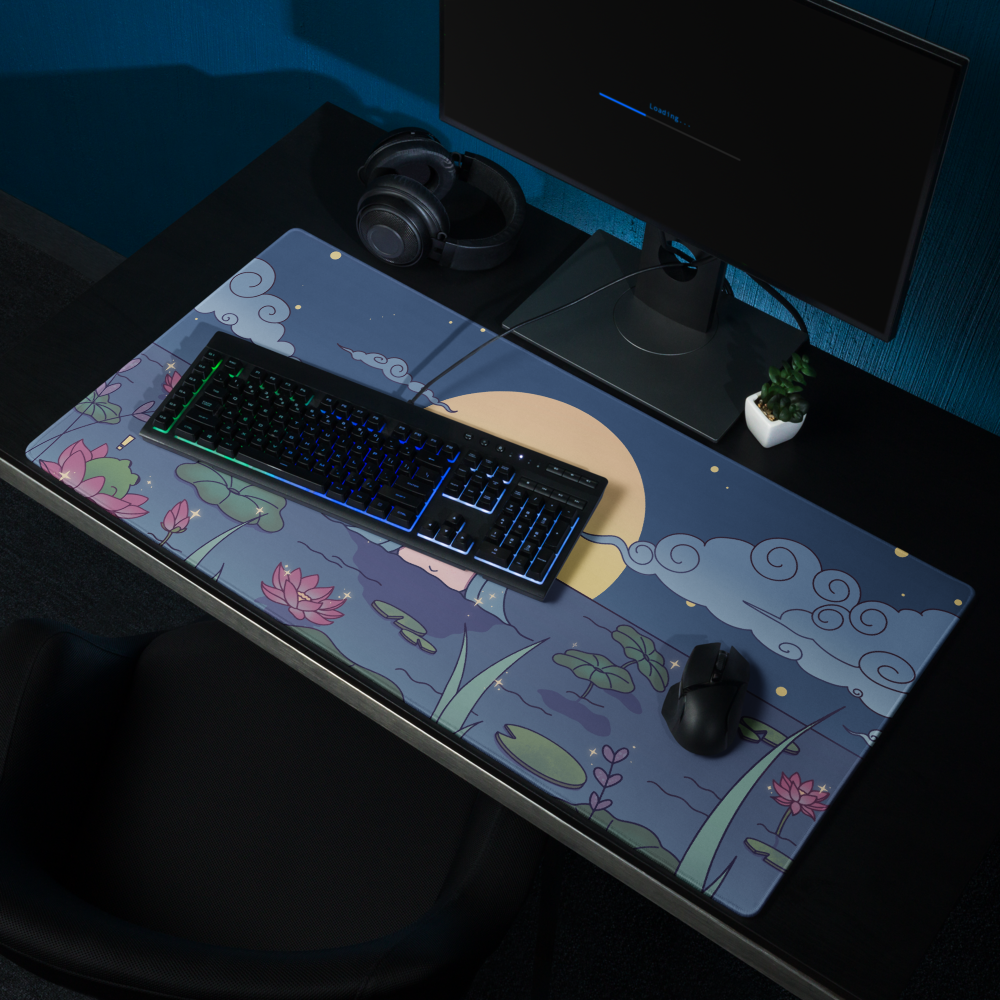 Blue Lotus Pond - Gaming mouse pad